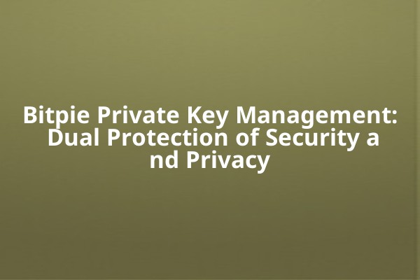 Bitpie Private Key Management: Dual Protection of Security and Privacy