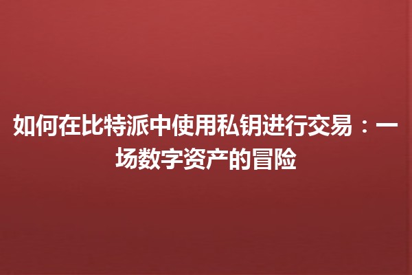 如何在比特派中使用私钥进行交易：一场数字资产的冒险